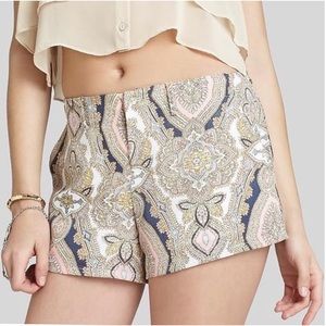 Vintage BCBGeneration Mid Rise Paisley Print Shorts
